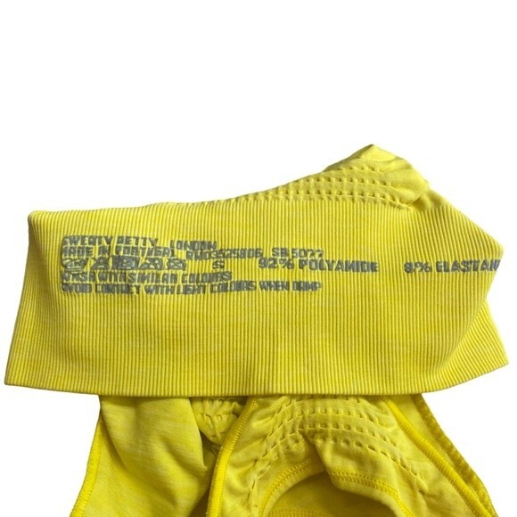 Sweaty Betty‎ Size S Stamina Long Line Sports Bra Bright Yellow - Picture 6 of 8